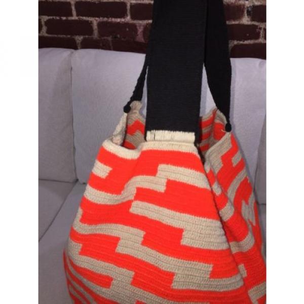 FINAL SALE Authentic Wayuu Oversized Mochila Tote Beach/pic nic Bag Crochet #4 image