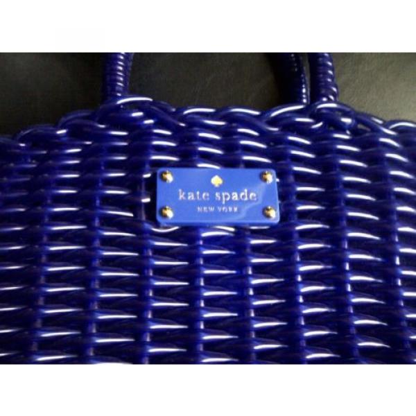 AUTH KATE SPADE NAVY BLUE BETH BEACH CLUB TOTE/BASKET/SATCHEL BAG PURSE - RARE #4 image