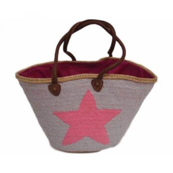 White Moroccan Made Beach Bag With Sequin Stars #5 image