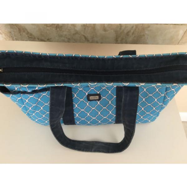 Ame &amp; Lulu Tennis Tote Bag Beach Waterpark Theme Park Bag Blue Moroccan Pattern #2 image