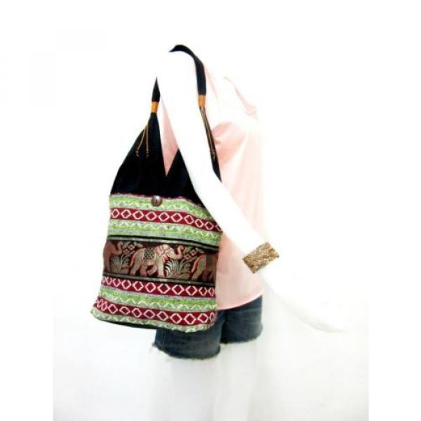 LADY SUMMER BEACH BAG SHOULDER HOBO TRIP ELEPHANT GYPSY SCHOOL THAI MONK po 7 #4 image