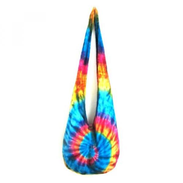 EW05 SHOULDER BAG SLING MEDIUM BEACH MEN TIE DYE HOBO UNIQUE THIN GYPSY COTTON #1 image