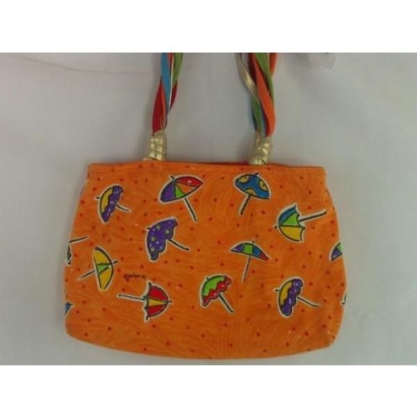 Sally Huss Canvas Beach Umbrella Design Tropical Bag Purse  A Rainbow For Life #4 image