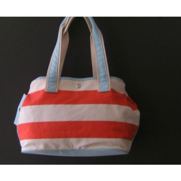 Bass Canvas Tote Bag Messenger Handbag Multi Color Stripes Beach #2 image