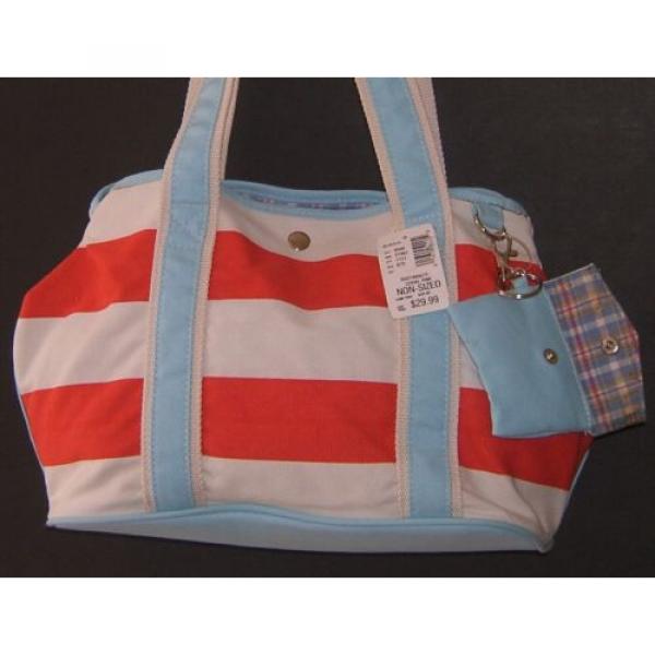 Bass Canvas Tote Bag Messenger Handbag Multi Color Stripes Beach #4 image