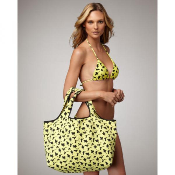 Diane von Furstenberg DVF Yellow Neoprene Beach TOTE BAG PETAL DANCE $145 XL #1 image