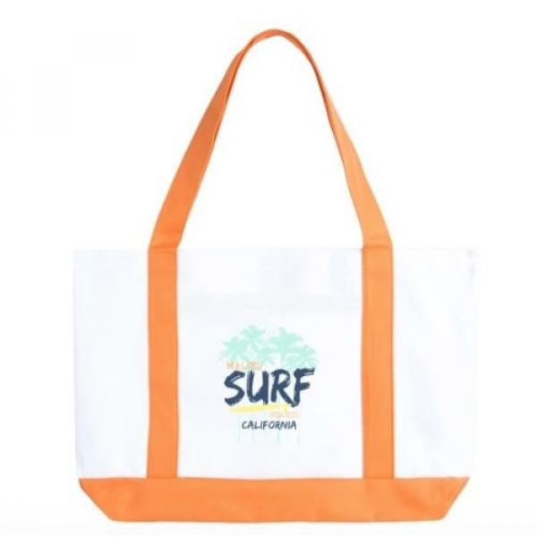 Malibu Surf Orange Cotton Beach Tote Bag #1 image