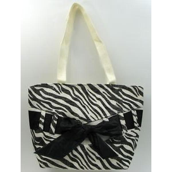 Ladies Zebra Straw Bag Tote Will hold beach towel, books, and more! #1 image