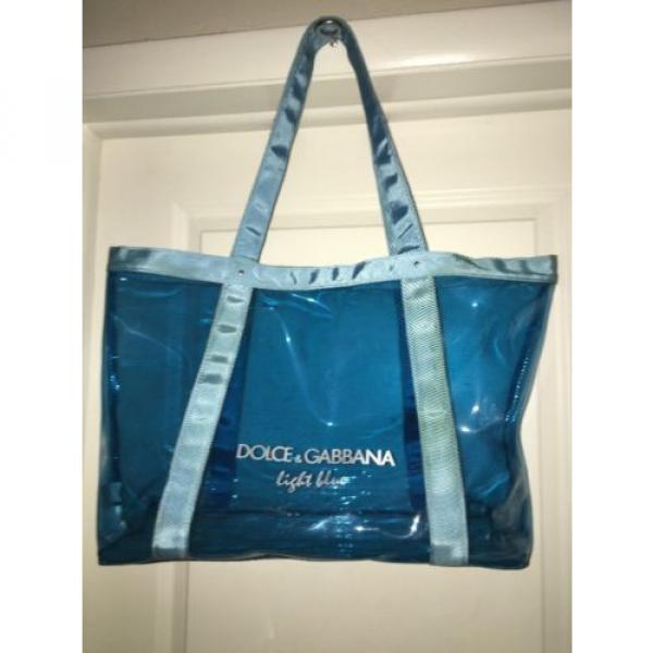 Dolce &amp; Gabbana Clear Light Blue Tote Beach Bag Purse #1 image