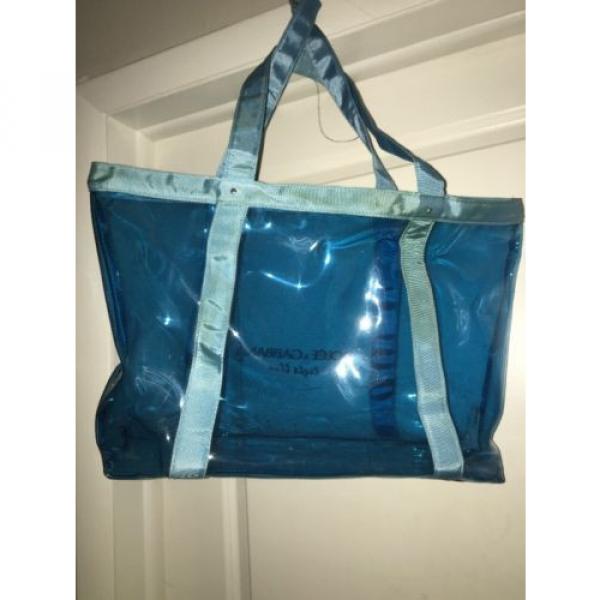 Dolce &amp; Gabbana Clear Light Blue Tote Beach Bag Purse #5 image