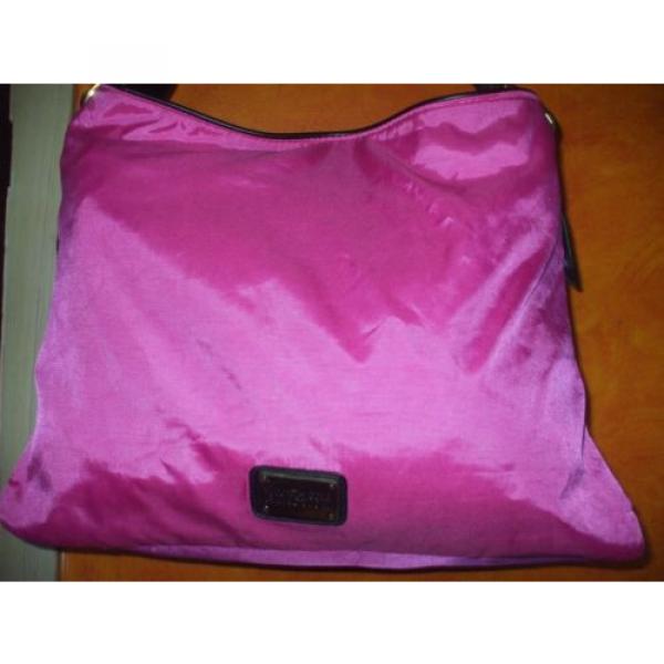 Kenneth Cole Reaction hot pink nylon &amp; pvc shoulder bag tote beach school bag #2 image