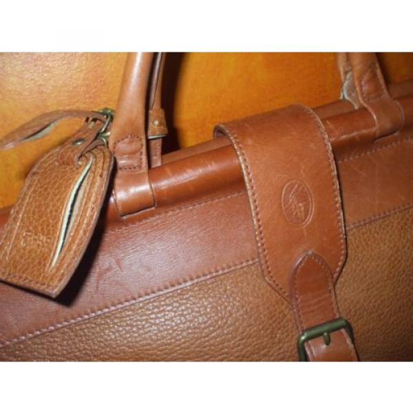 Ralph Lauren unisex large soft rust leather duffel travel beach book bag work #2 image