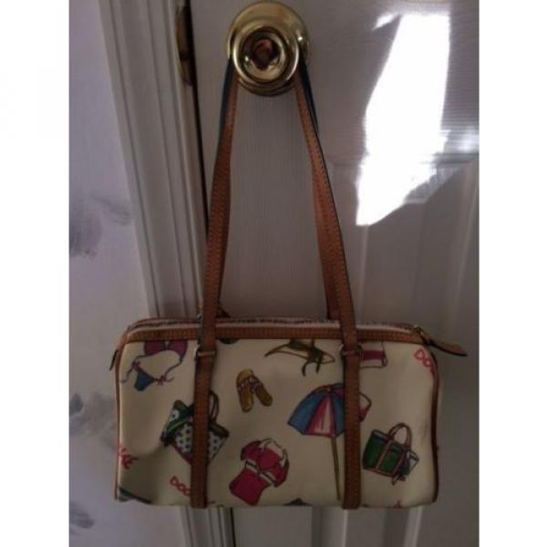 Dooney &amp; Bourke Miami Beach Barrel Bag, White, Retired #2 image