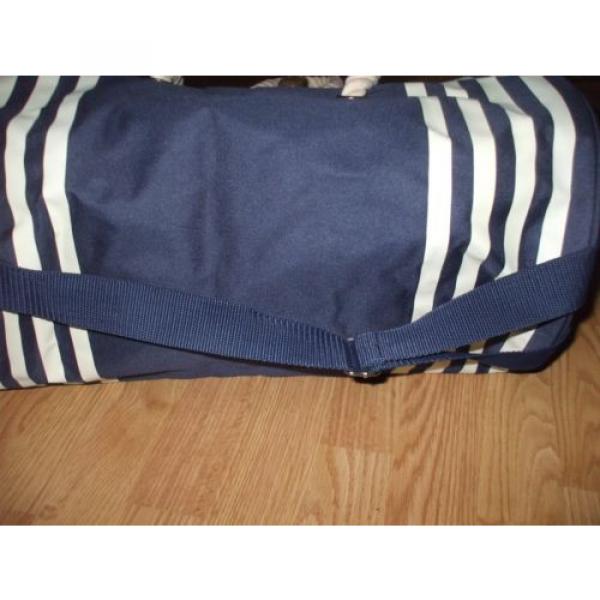 Jean Paul Gaultier Le Male unisex blue white sturdy canvas duffel beach gym bag #4 image