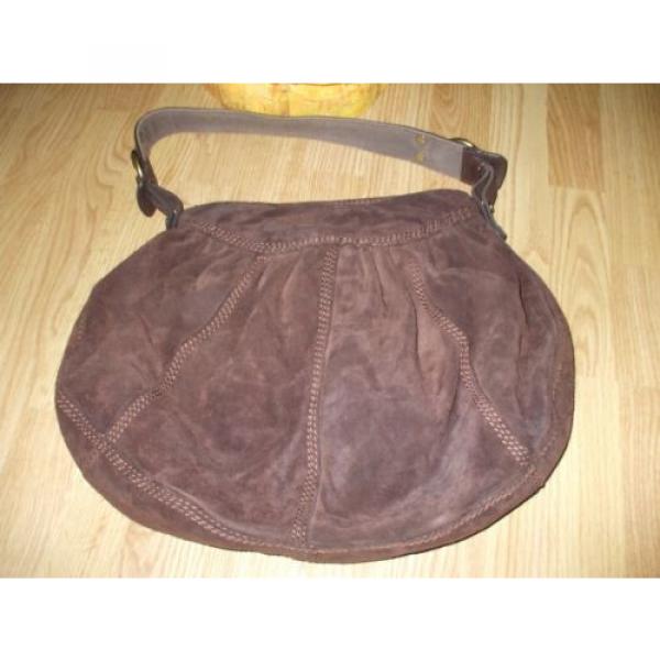 Lucky Brand heavy suede &amp; leather lined shoulder bag beach shopper tote bag #1 image