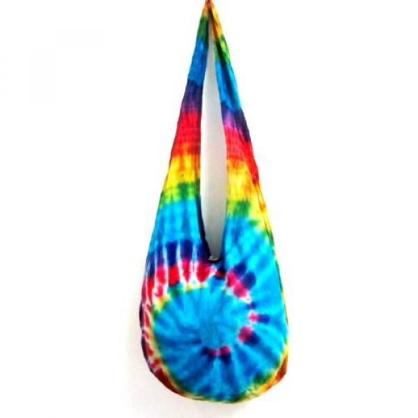 EW55 ADVENTURE CROSSBODY BAG SLING TIE DYE HOBO UNISEX MEDIUM BEACH THAI MONK #1 image