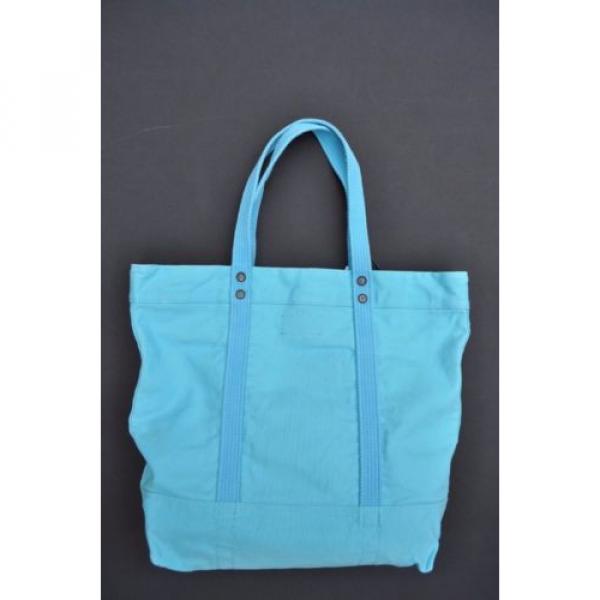 RALPH LAUREN POLO COTTON CANVAS BIG PONY ZIP TOTE BAG BEACH SCHOOL GYM TURQUOISE #5 image