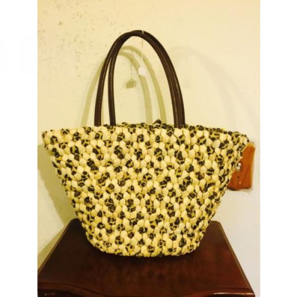 Leopard Bow Beach Tote Bag Basket Material #2 image