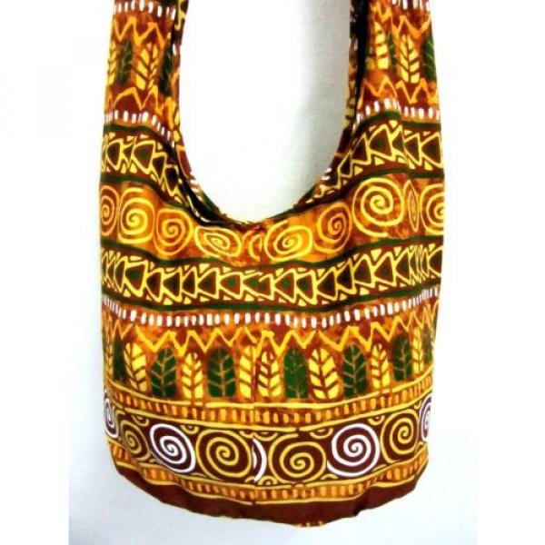 CHIC! BEACH BAG SLING SHOULDER ADVENTURE FREE LARGE HOBO BOHO BROWN YOGA UNISEX #2 image