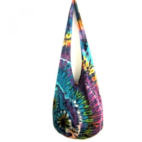 da 34 CROSSBODY SLING BAG BEACH HIPPIE TIE DYE COTTON UNIQUE UNISEX LADIES LARGE #1 image