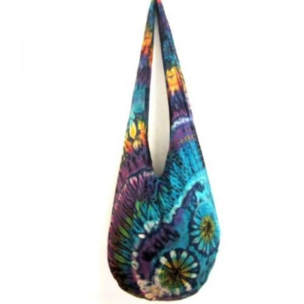 da 34 CROSSBODY SLING BAG BEACH HIPPIE TIE DYE COTTON UNIQUE UNISEX LADIES LARGE #5 image