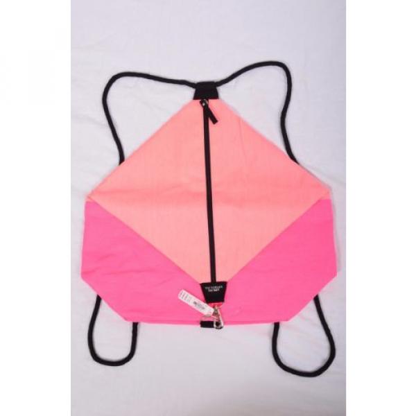 Victoria&#039;s Secret 2016 Drawstring Beach Bag Pink Neon Orange #1 image