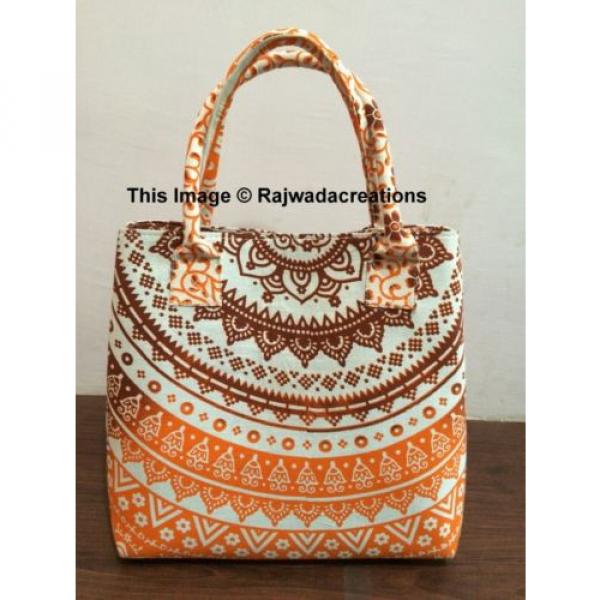 Indian Handmade Mandala Shopping Purse Cotton Beach Bag Large Tote Messenger #1 image