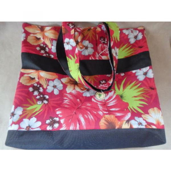 Tropical Hawaiian Flower Mesh Beach Bag Tote Made by KuKana #5 image