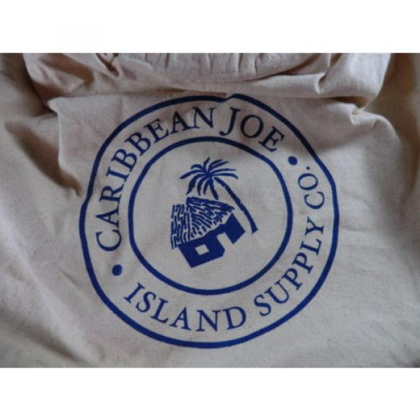 Caribbean Joe Island Supply Co. Canvas Bag Bamboo Handles Beach Bag Handbag #2 image