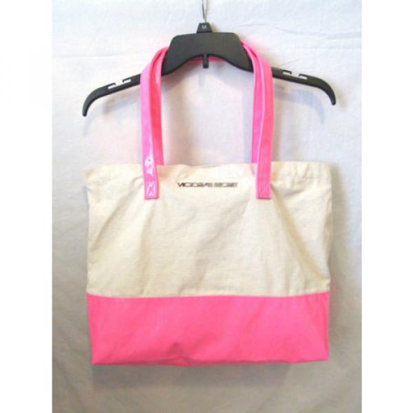 VICTORIA&#039;S SECRET Canvas Tote/ Beach Bag/ Purse TwoTone Limited Edition Neon #1 image