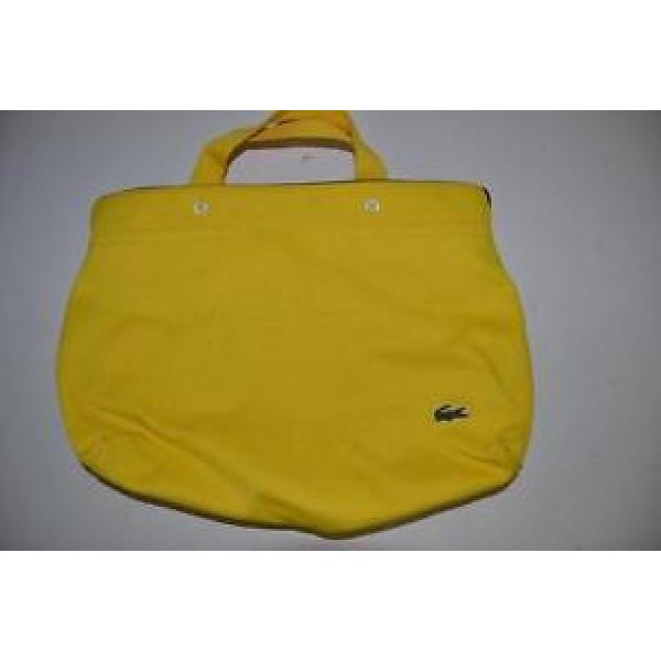 LACOSTE YELLOW GREEN HANDBAG BAG WOMENS TOTE SHOP BEACH MEDIUM #1 image