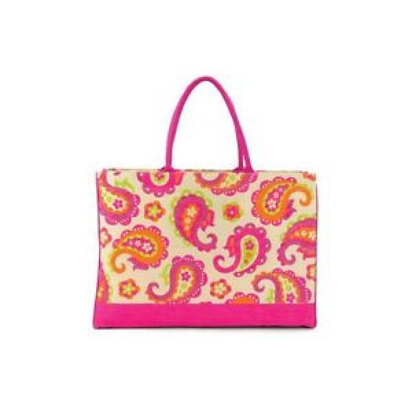 Paisley Fashion Juco Jute Shopper Beach Tote Bag ~ Great Gift Idea! #1 image