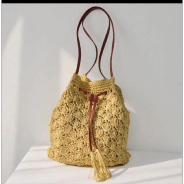 Summer Beach Shoulder Bag Handmade fashionable handbags natural grass #2 image