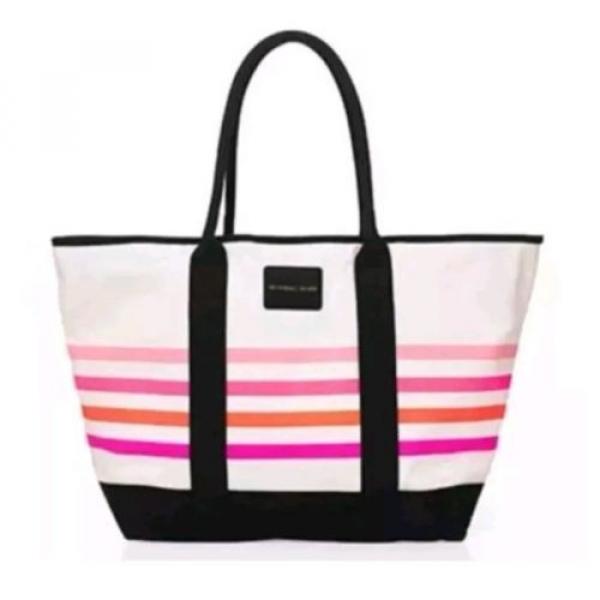 New 2016 Victoria&#039;s Secret Sunkissed Beach Tote Bag Pink And White Striped #1 image