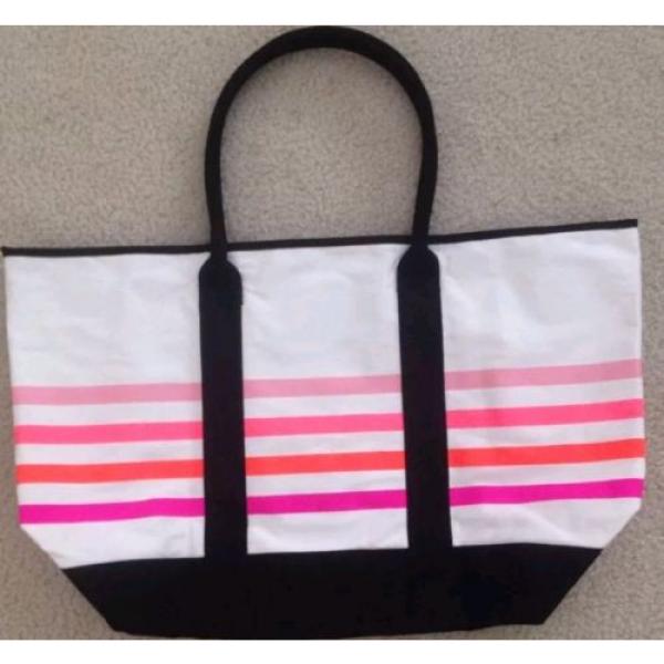 New 2016 Victoria&#039;s Secret Sunkissed Beach Tote Bag Pink And White Striped #3 image