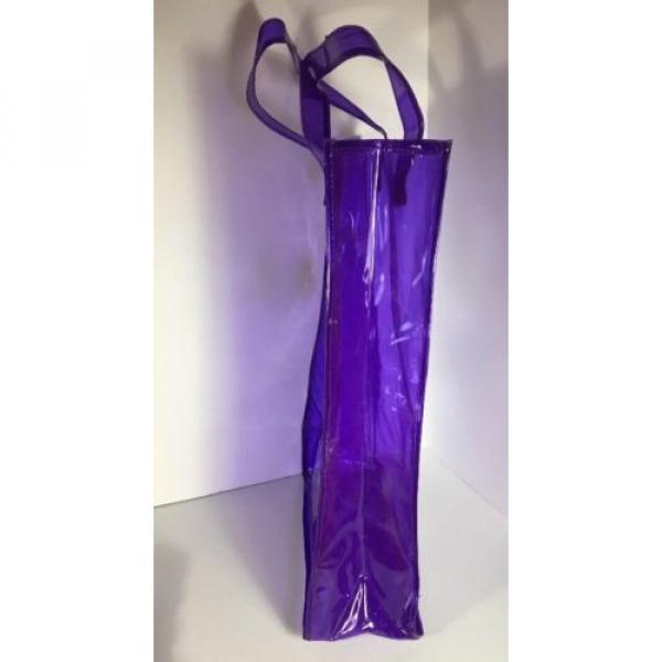 Purple Vinyl Cat Eyes Tote Bag Plastic Kitten Kitty Large Beach Shopper Unique #5 image