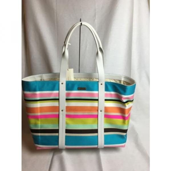 NEW Kate Spade New York 2 Park Avenue Striped Tote Baby Beach Bag $348 #4 image