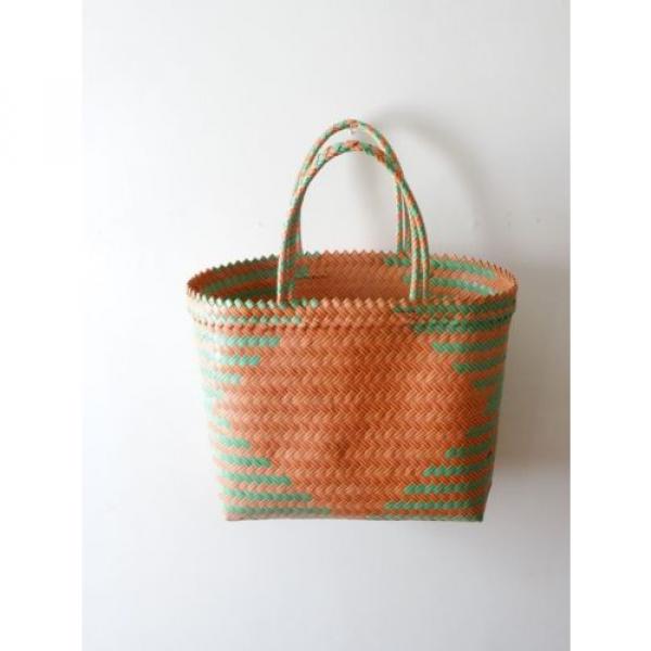 Lime Green and Mauve Handwoven Market Bag, Tote, Beach, Steven Alan, Madewell #1 image