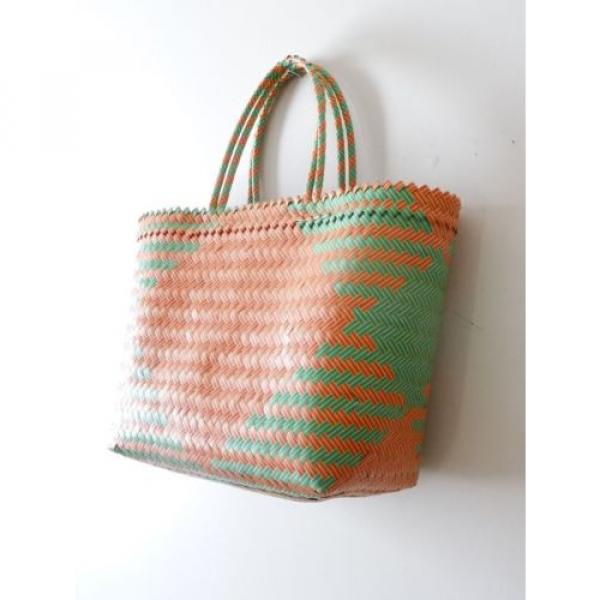 Lime Green and Mauve Handwoven Market Bag, Tote, Beach, Steven Alan, Madewell #4 image