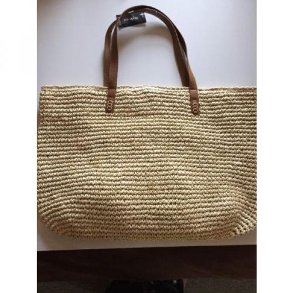 Style &amp; Co. Straw Beach Shoulder Bag Purse Tote HELLO SUMMER CUTE #3 image