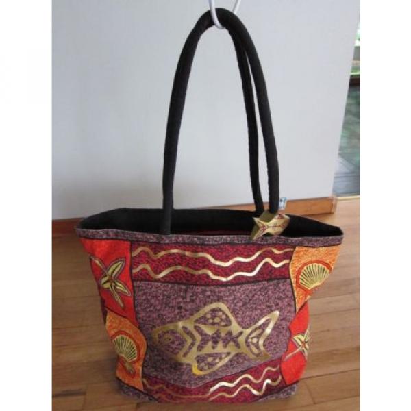 Vintage Sun &#039;n&#039; Sand Large Shell Fish Tote Beach Shoulder Bag #2 image