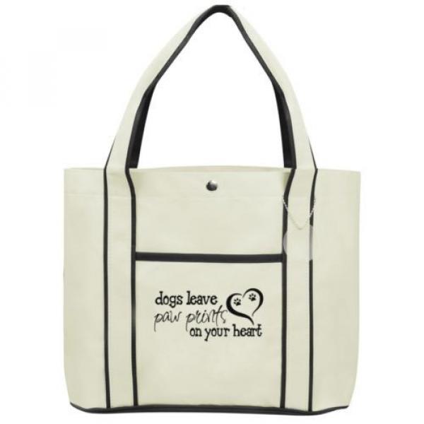 Dogs Leave Paw Prints On Your Heart  Fashion Tote Bag Shopping Beach Purse #3 image