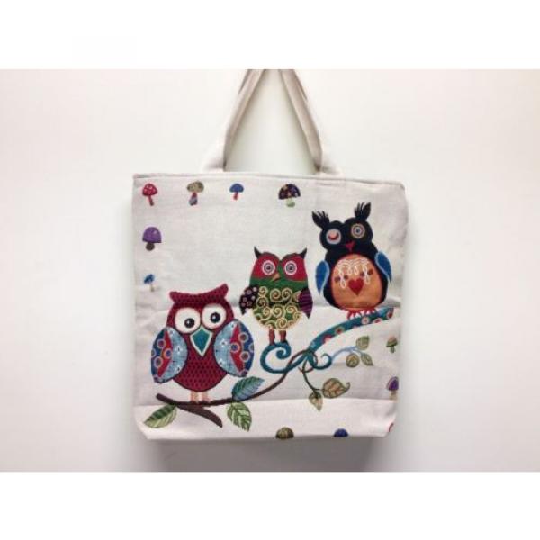 Women&#039;s Canvas Shopping Bag Owls Canvas Tote Bag,Gift For Her,tote Beach Bag #2 image