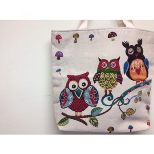 Women&#039;s Canvas Shopping Bag Owls Canvas Tote Bag,Gift For Her,tote Beach Bag #4 image