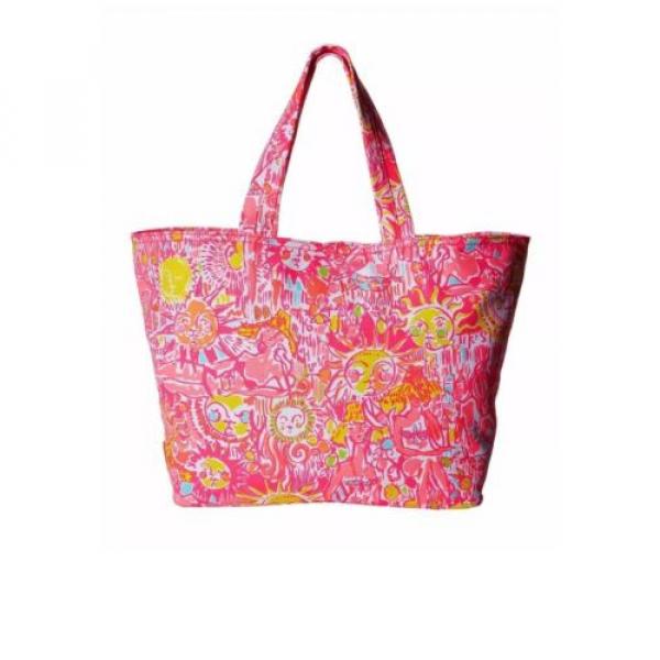 NWT Lilly Pulitzer Palm Beach Tote Bag PINK POUT KINIS IN THE KEYS Travel Large #2 image