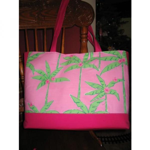 New m/w Preppy Lilly Pulitzer Resort Palm Tree Beach Bag Purse Tote Travel #1 image