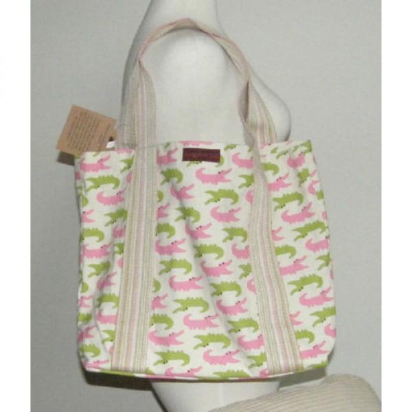 Bungalow 360 Gator Beach Bag Übër Cute Quality Washable Natural Canvas Bag #2 image