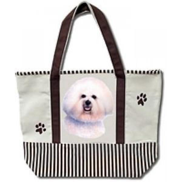 Bichon Frise Large Canvas Tote Bag Shopping Beach Puppy Dog Pet Christmas Gift #1 image