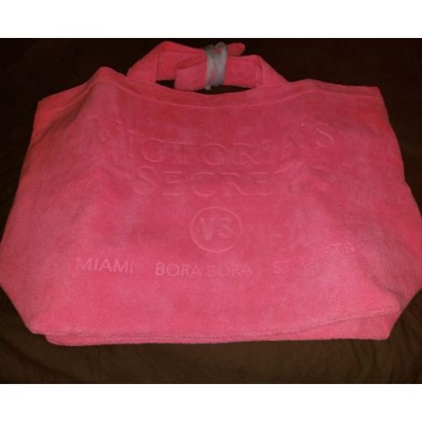 VICTORIAS SECRET PINK TOTE BAG TERRY CLOTH WEEKENDER Travel Gym Beach NWT #1 image