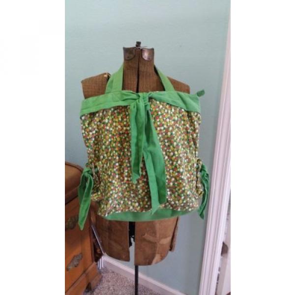 Green floral tote book shoulder beach bag #1 image